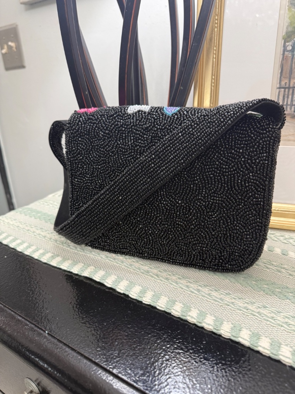 Floral beaded bag - Picture 2 of 4
